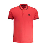 Cavalli Class Red Cotton Polo Shirt -   -  Cavalli Class.